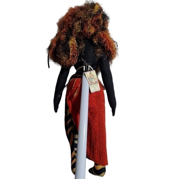 Exotic Tribal African American handmade Black Americana doll with stand - Picture 6 of 12